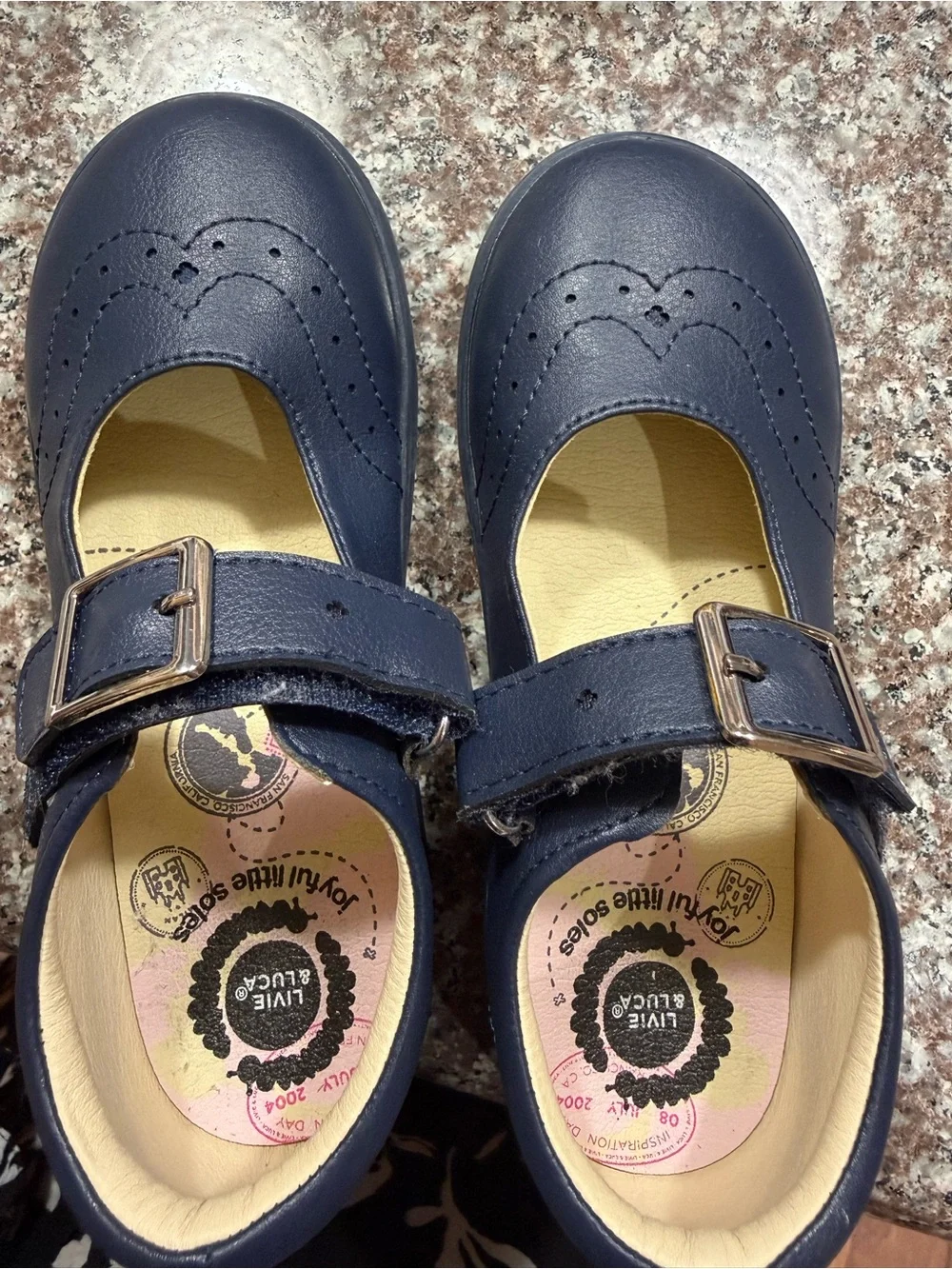 Livie & Luca Navy Girls Mary Jane with Buckle